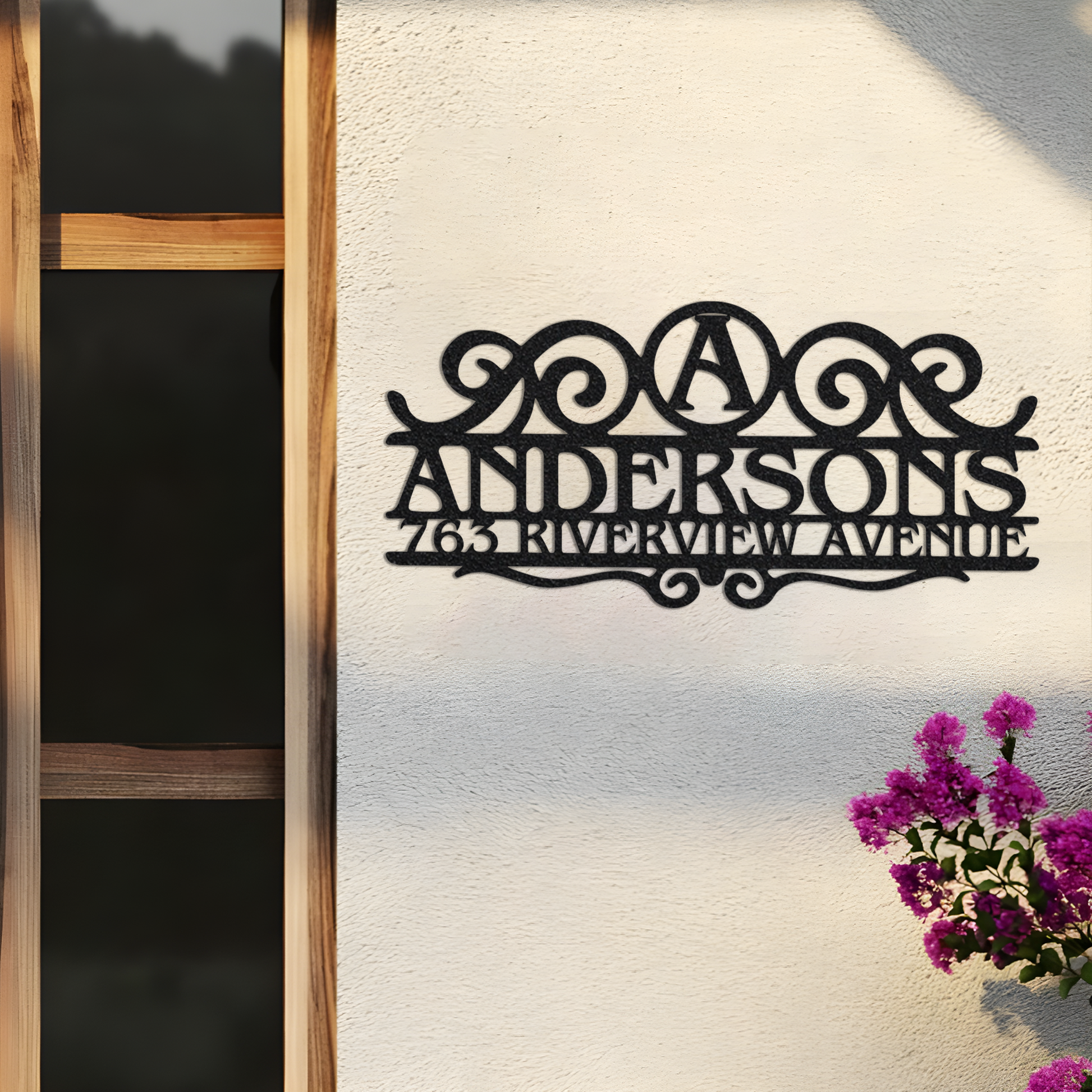 Family House Sign with Address Metal Wall Art, Custom Metal Sign, Metal Name Sign, Home Address Sign, Monogram Wall Art, Outdoor Metal Sign