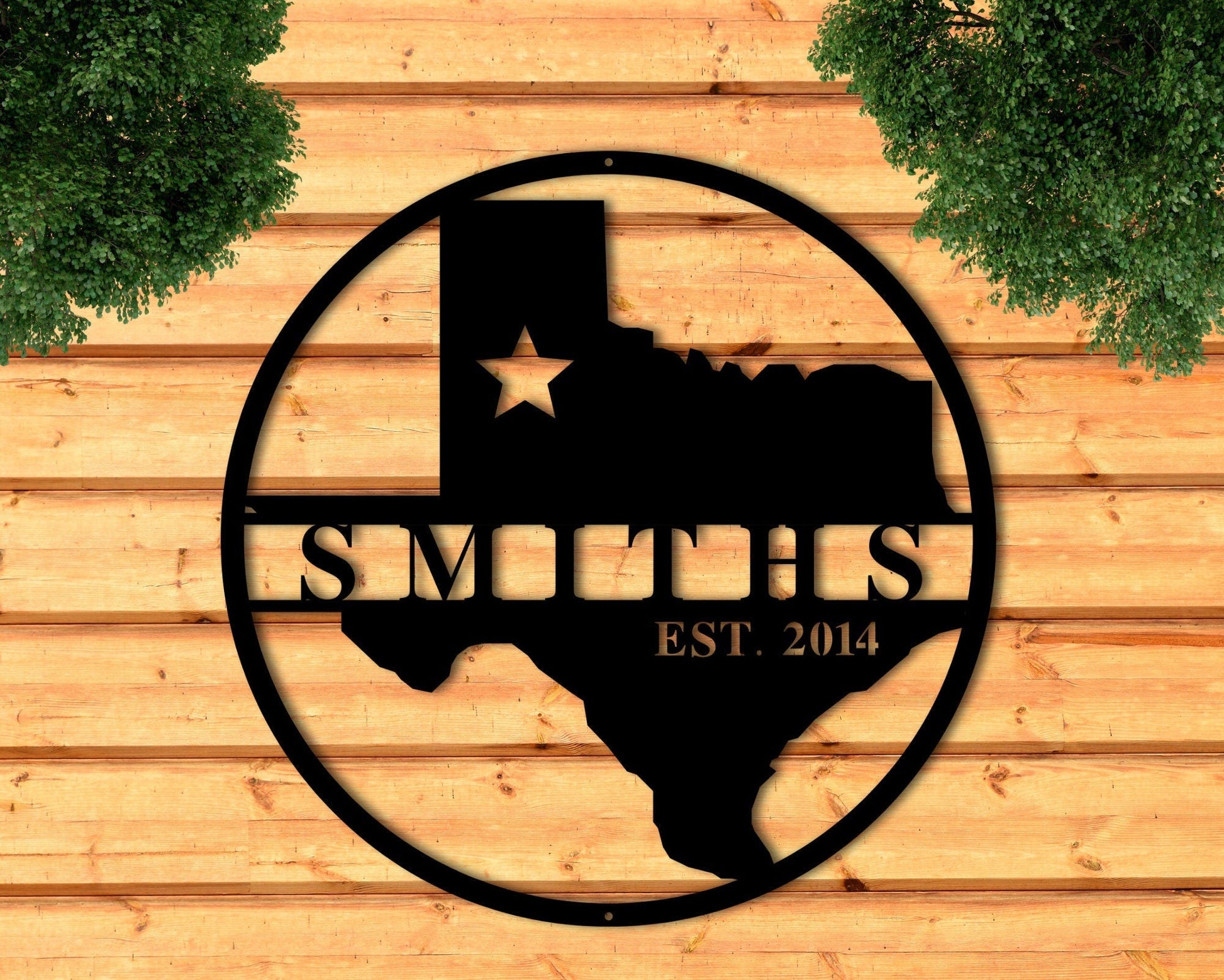 Custom Texas Metal Sign, Last Name Metal Sign, Metal Established Family Sign, Custom Texas Signs, Texas Metal Wall Art, Texas Home Decor