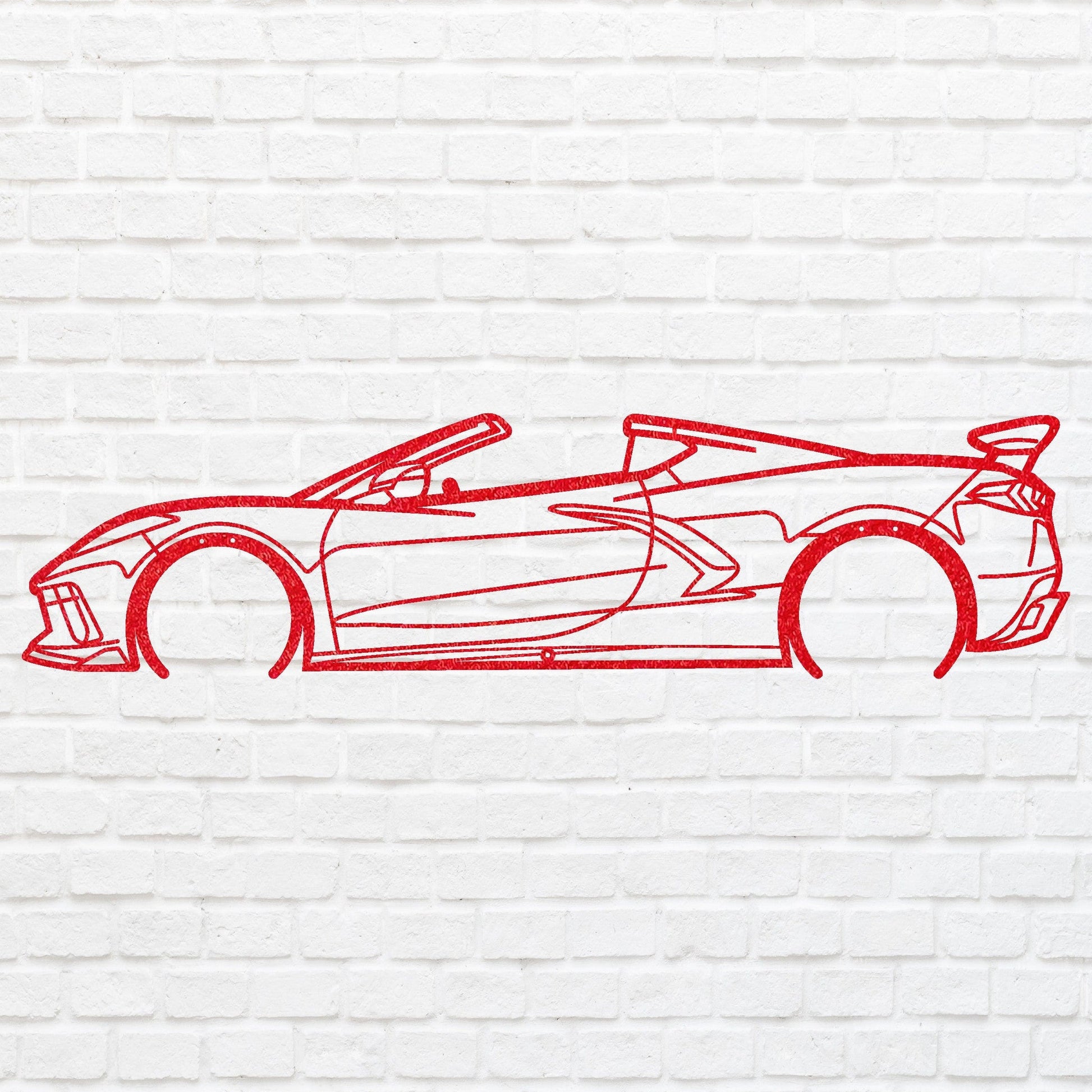 Metal Car Sign, Classic Car Wall Art Above Bed Decor, Laser Cut Metal Sign Gift For Father Garage, Outdoor Metal Art