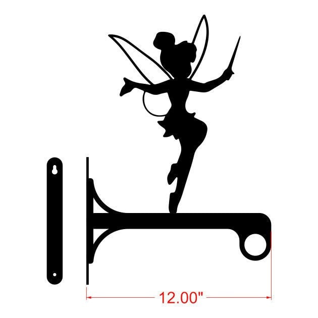 Fairy Flower Basket Hangers Metal Wall Sign, Fairy Metal Wall Decor, Fairy Metal Wall Art, Hanging Flowers Living Room Metal Wall Art