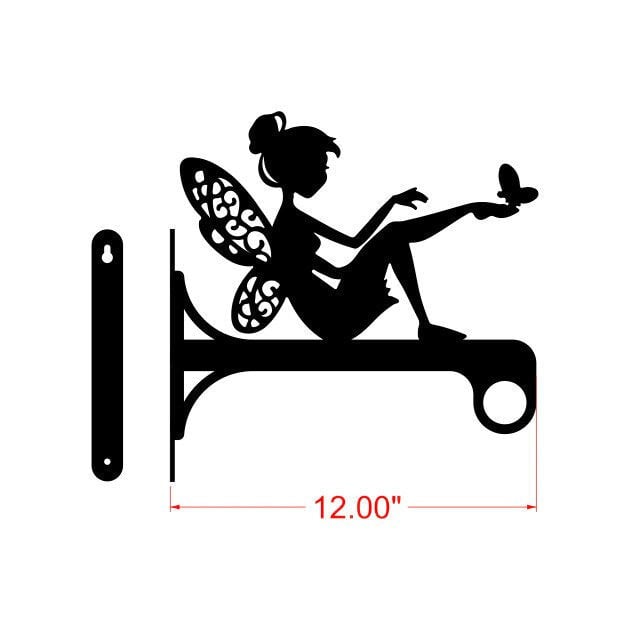 Fairy Flower Basket Hangers Metal Wall Sign, Fairy Metal Wall Decor, Fairy Metal Wall Art, Hanging Flowers Living Room Metal Wall Art