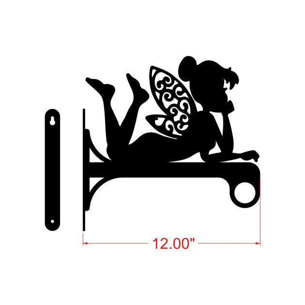 Fairy Flower Basket Hangers Metal Wall Sign, Fairy Metal Wall Decor, Fairy Metal Wall Art, Hanging Flowers Living Room Metal Wall Art