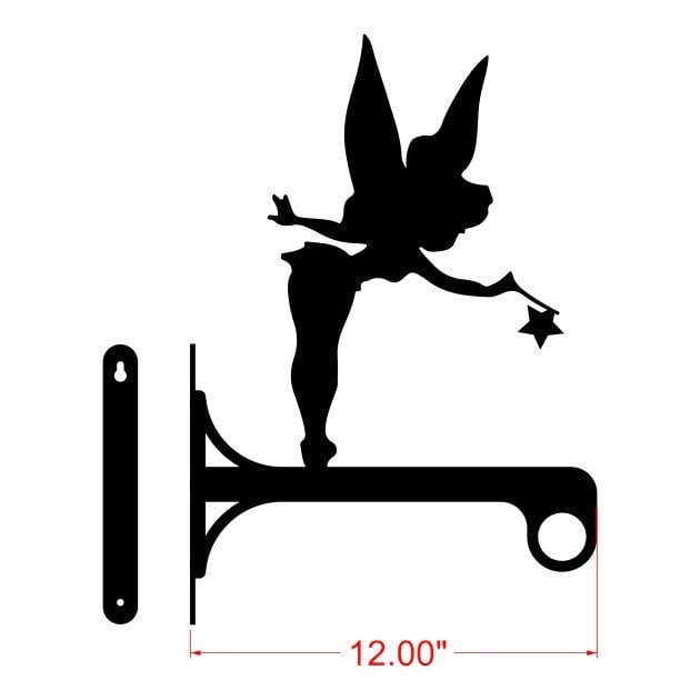 Fairy Flower Basket Hangers Metal Wall Sign, Fairy Metal Wall Decor, Fairy Metal Wall Art, Hanging Flowers Living Room Metal Wall Art