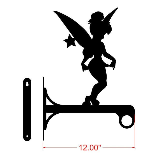 Fairy Flower Basket Hangers Metal Wall Sign, Fairy Metal Wall Decor, Fairy Metal Wall Art, Hanging Flowers Living Room Metal Wall Art