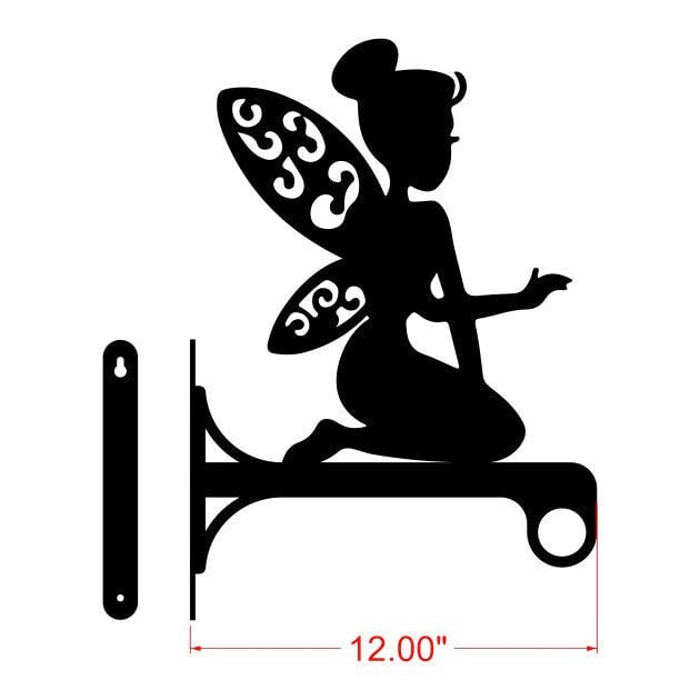 Fairy Flower Basket Hangers Metal Wall Sign, Fairy Metal Wall Decor, Fairy Metal Wall Art, Hanging Flowers Living Room Metal Wall Art