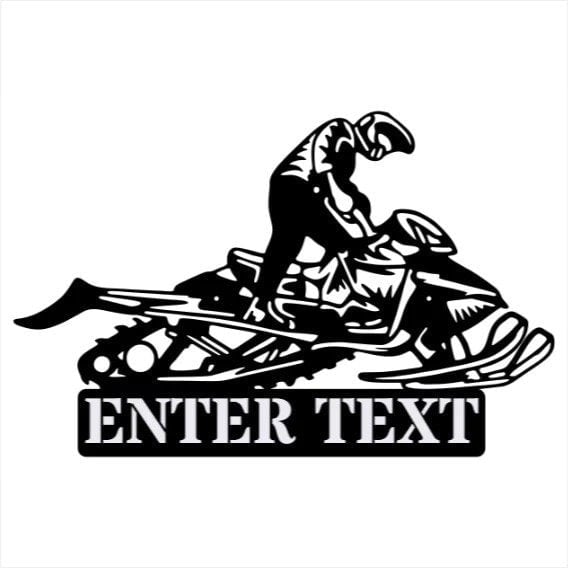 Personalized Snowmobiler Metal Wall Art, Laser Cut Snowmobile Sign, Custom Snowmobile Decor, Outdoor Metal Sign, Garage Wall Art
