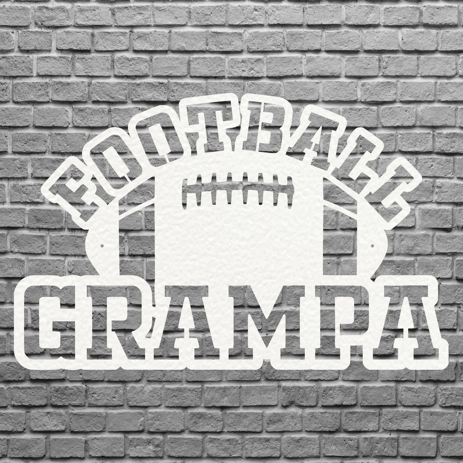 Sports Wall Art, Football Grampa Metal Wall Art, 3d Metal Football Wall Art, Sport Lover Metal Art, Football Home Decor