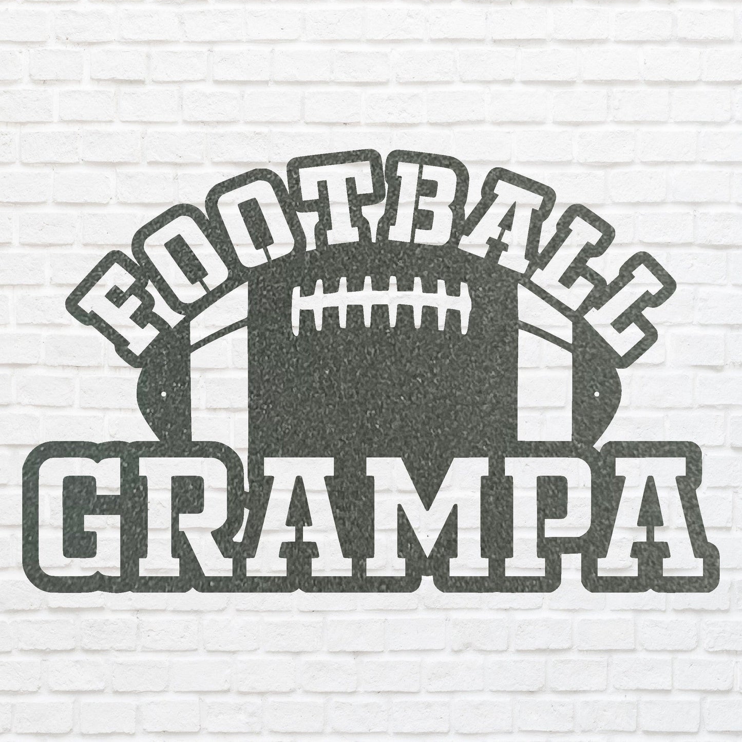 Sports Wall Art, Football Grampa Metal Wall Art, 3d Metal Football Wall Art, Sport Lover Metal Art, Football Home Decor