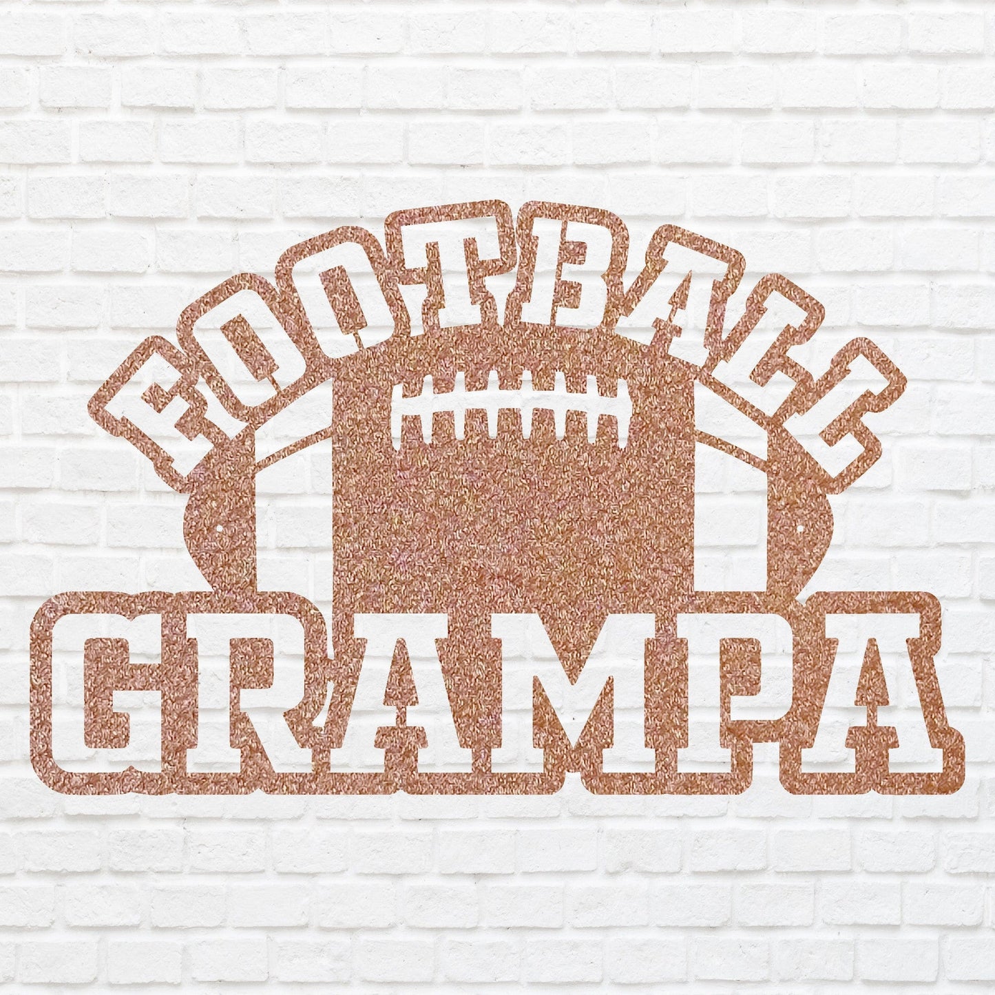 Sports Wall Art, Football Grampa Metal Wall Art, 3d Metal Football Wall Art, Sport Lover Metal Art, Football Home Decor