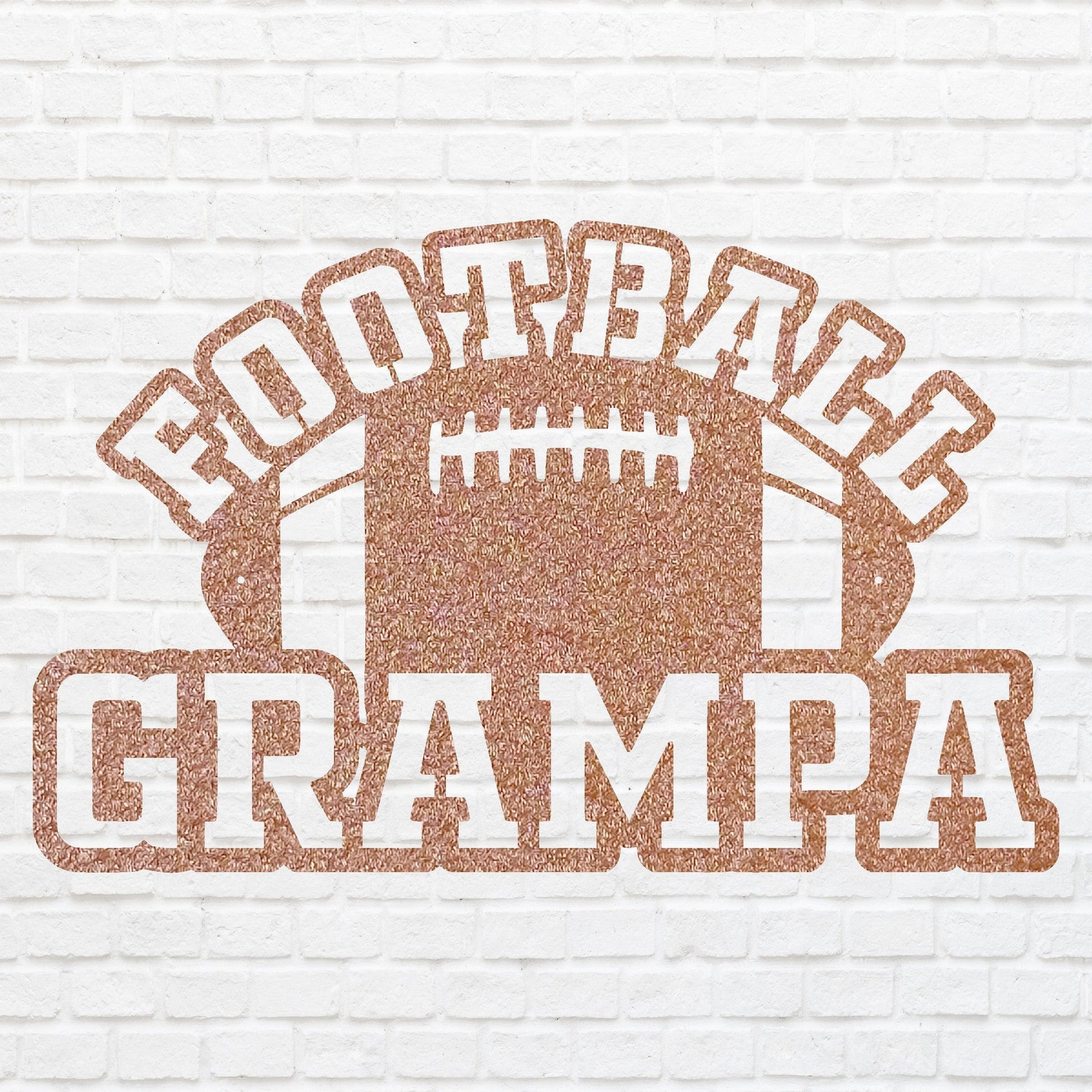 Sports Wall Art, Football Grampa Metal Wall Art, 3d Metal Football Wall Art, Sport Lover Metal Art, Football Home Decor