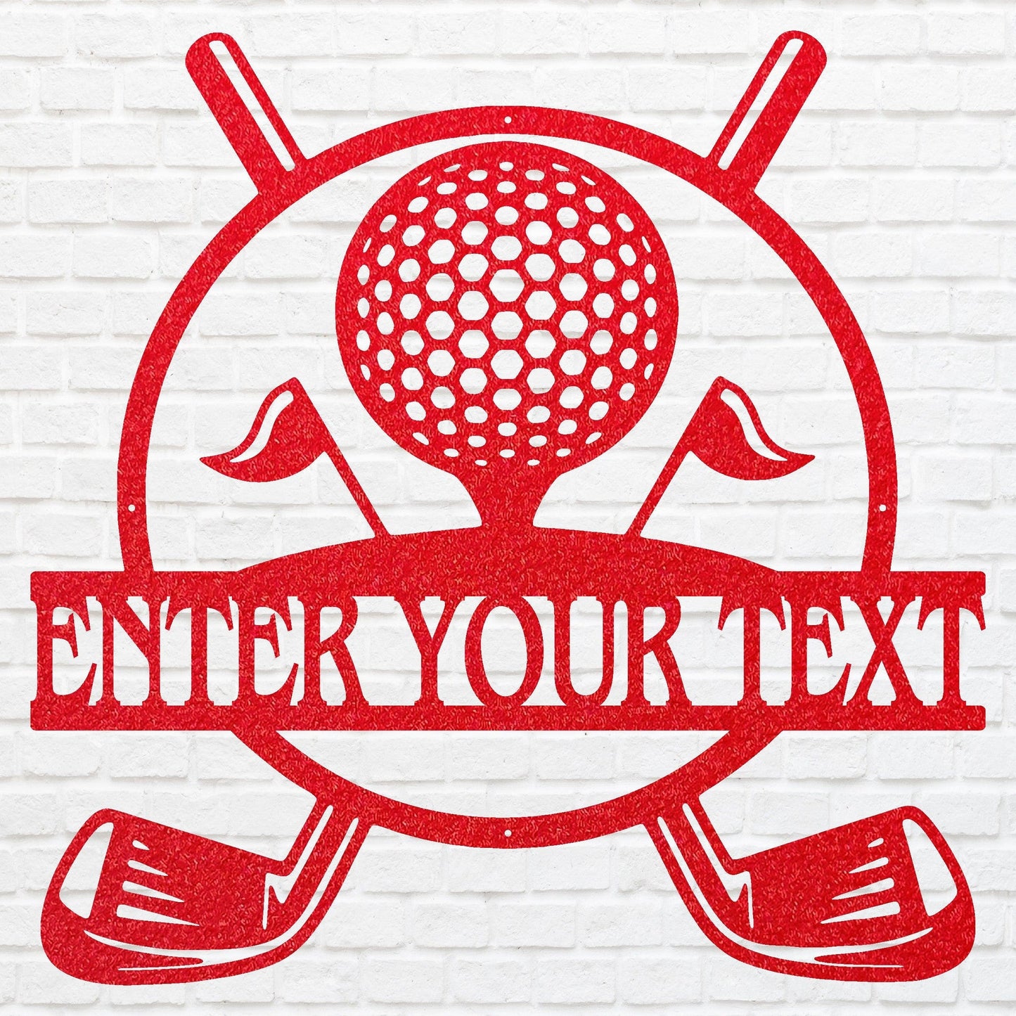 Personalized Golf Name Sign, Custom Metal Name Sign, Game Room Decoration, Home Decor Metal Golf Sign, Golf Player Gift