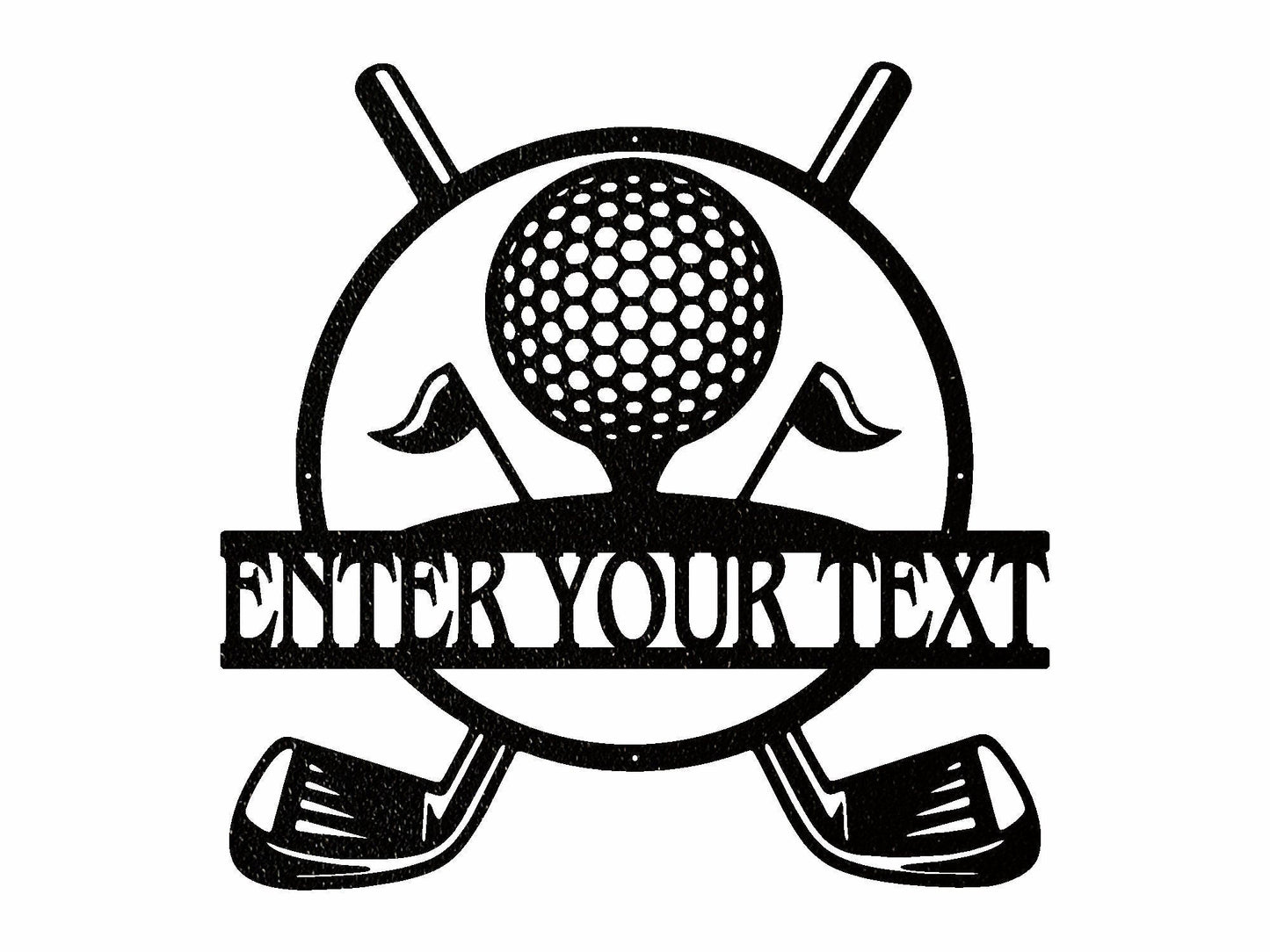 Personalized Golf Name Sign, Custom Metal Name Sign, Game Room Decoration, Home Decor Metal Golf Sign, Golf Player Gift