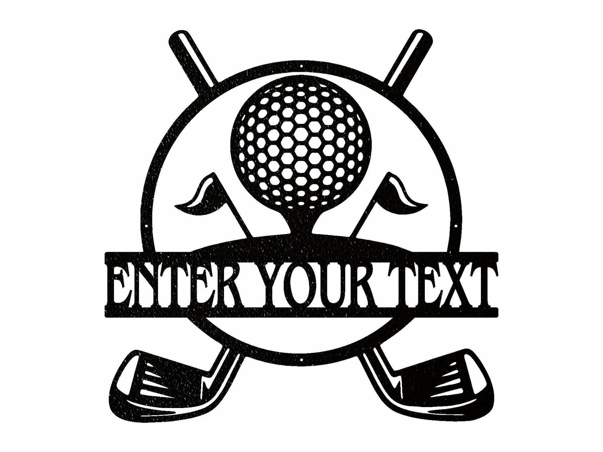 Personalized Golf Name Sign, Custom Metal Name Sign, Game Room Decoration, Home Decor Metal Golf Sign, Golf Player Gift