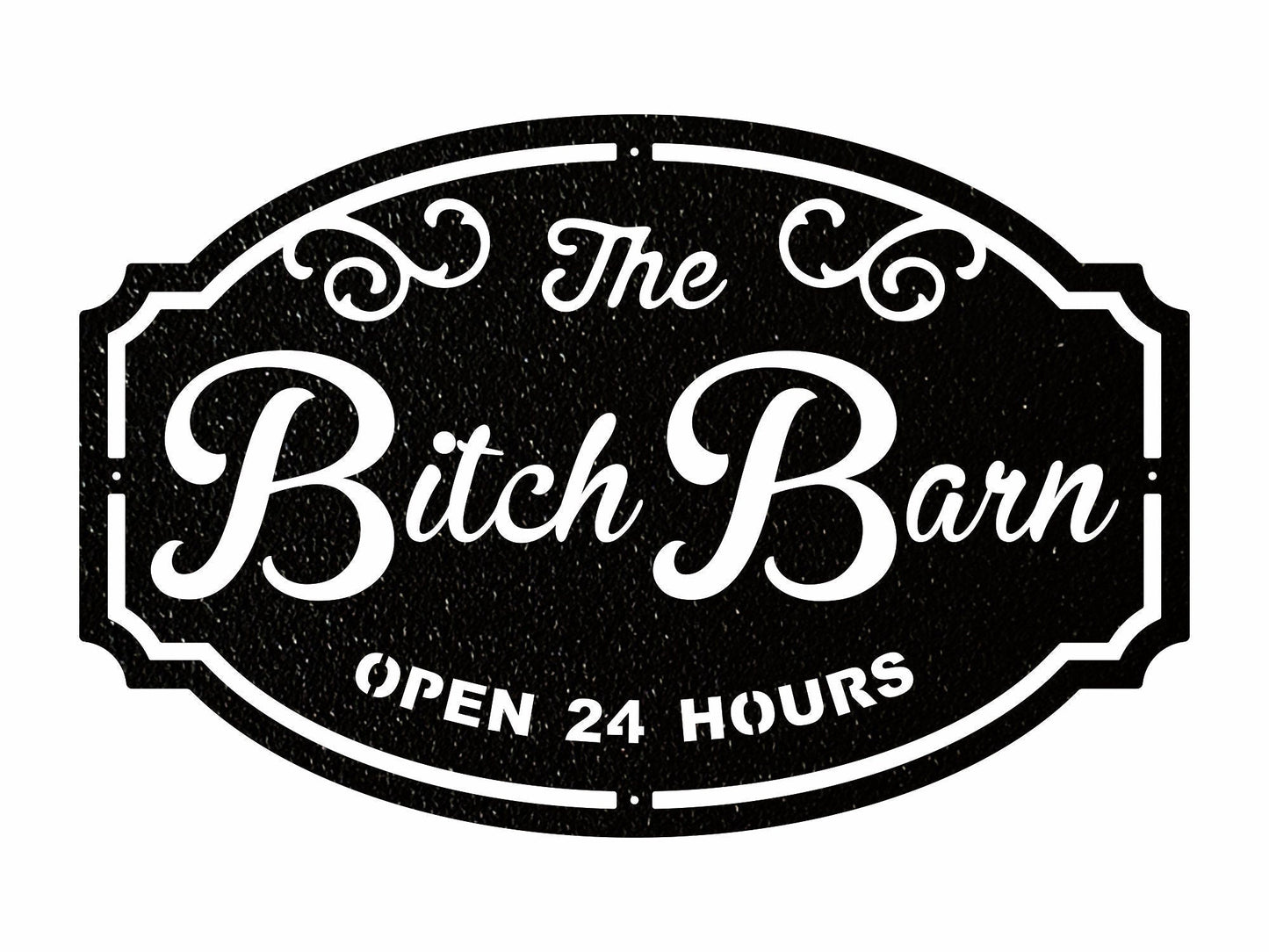 Metal Barn Sign, The bitch Barn Wall Art, Metal Monogram Sign, Laser Cut Metal Sign, Metal Wall Hanging, Outdoor Wall Art