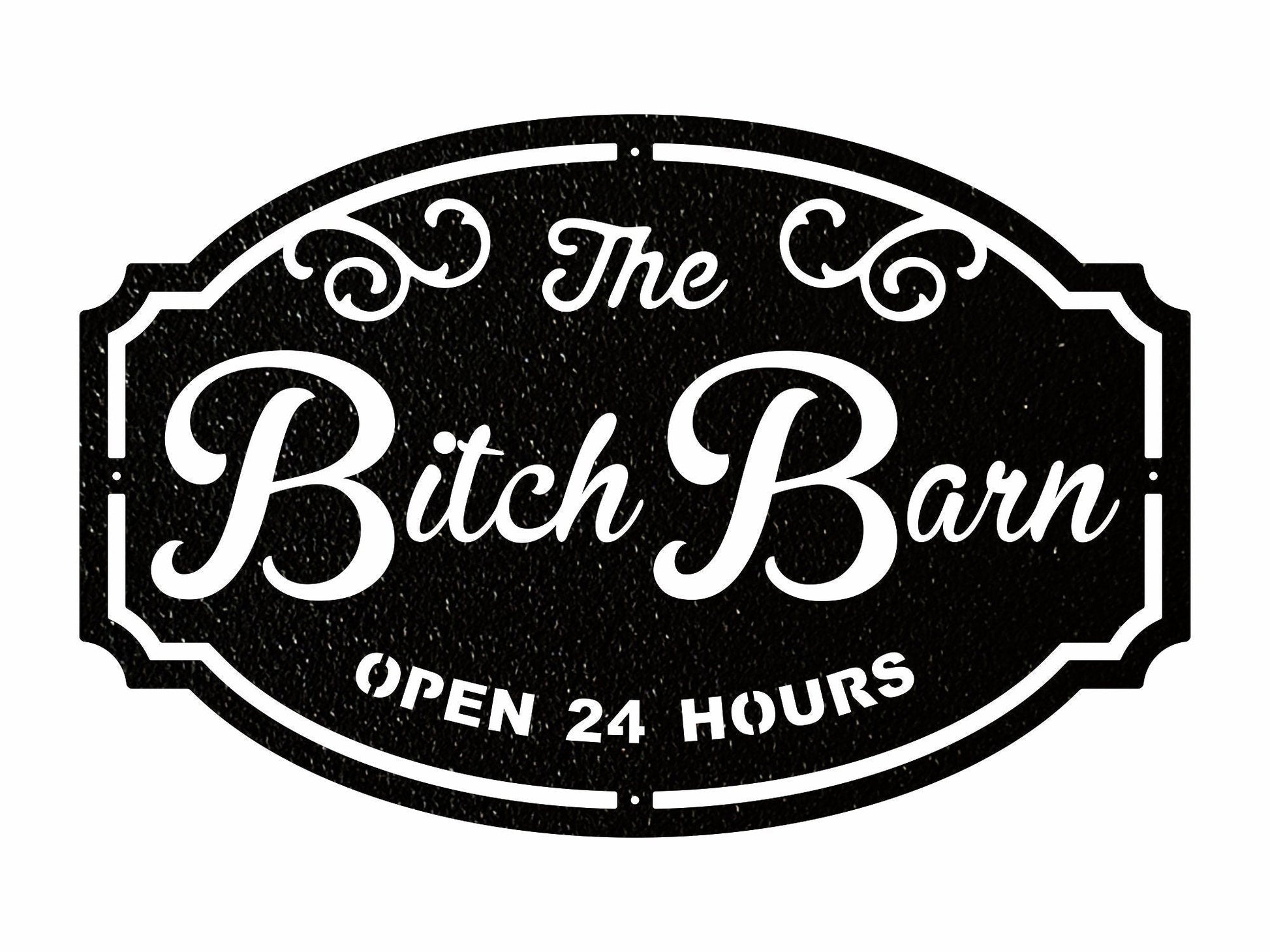 Metal Barn Sign, The bitch Barn Wall Art, Metal Monogram Sign, Laser Cut Metal Sign, Metal Wall Hanging, Outdoor Wall Art