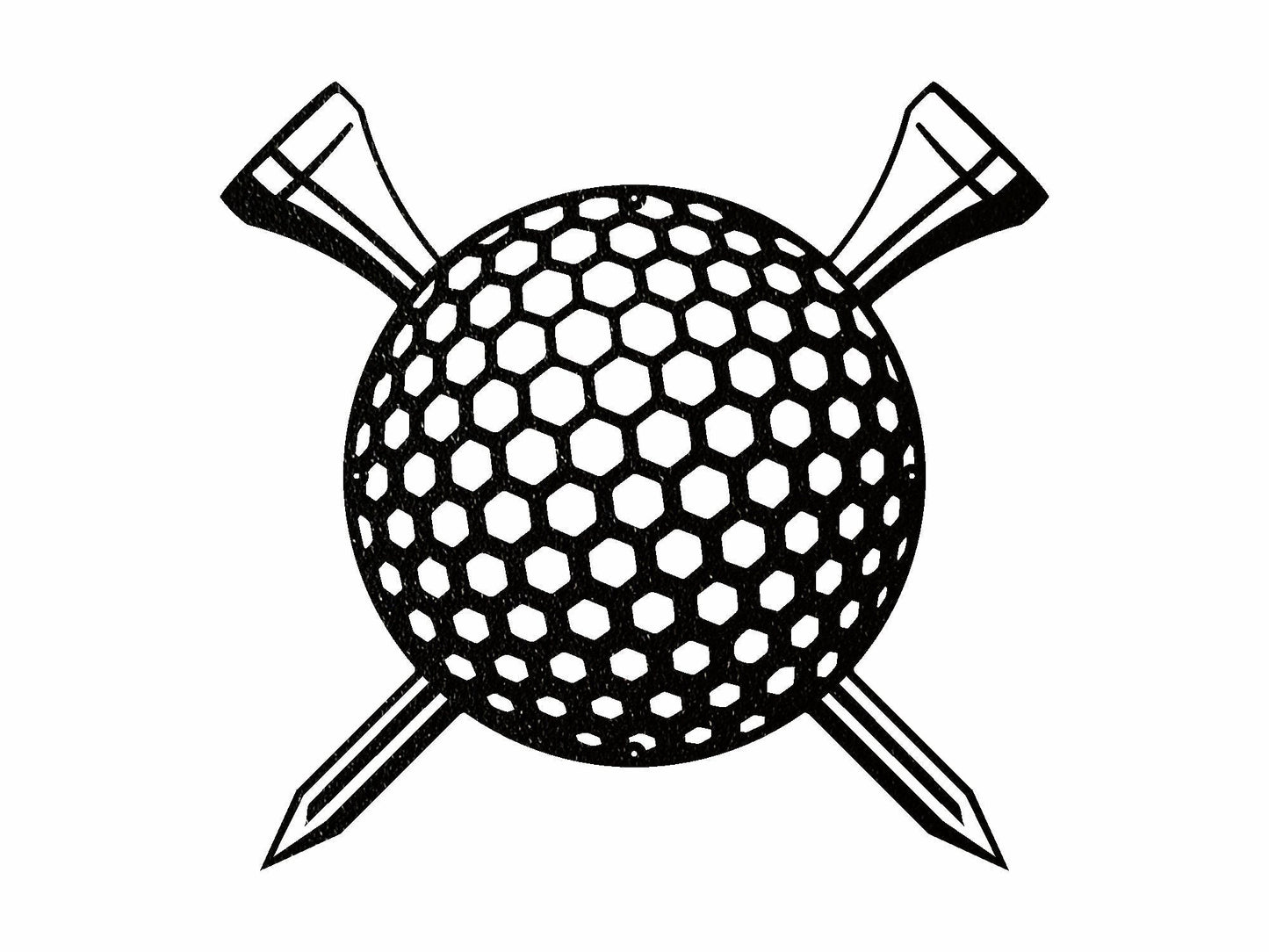Golf Tee Ball Metal Wall Art, Golf Metal Art Decoration, Golf Wall Decor, 9th Hole Golf Club Decoration, Gift for Golf Player