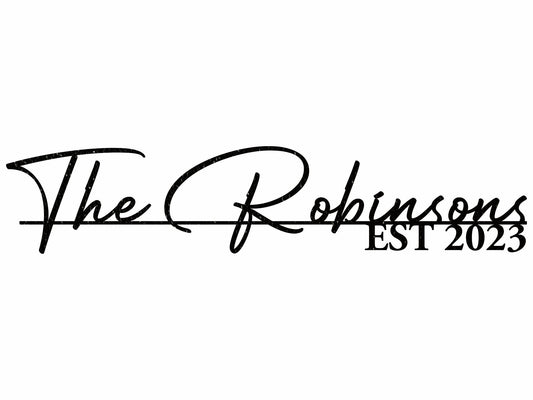 Family Name Sign, Custom Laser Cut Metal Sign, Outdoor Name Sign, Family Wall Decor, Metal Monogram Sign, Metal Artwork