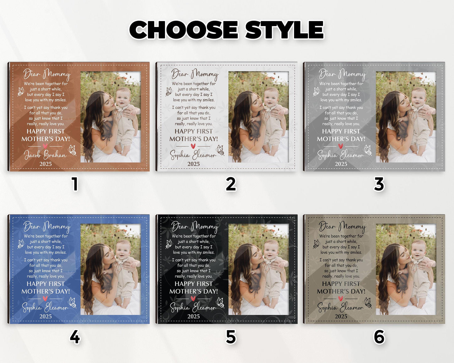 Personalized First Mother's Day Picture Frame,1st Mother's Day Gift from Baby,Dear Mommy Poem,Mother's Day 2025 Gift New Mom,Gift for Wife