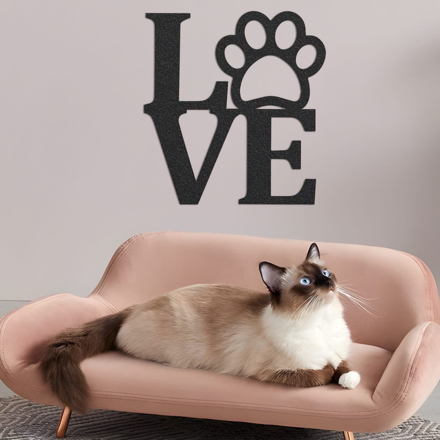 LOVE Dog Paw Metal Sign / Puppy Wall Decor / Animal Lover Wall Decor / Dog home Decor / Fall Home Decor / Metal Wall Art
