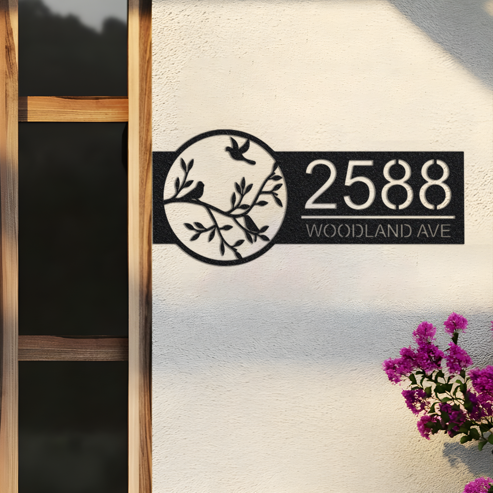 Birds on Branch Metal House Number Sign | Bird on Branches Address Sign | Modern Address | Address Sign | Address Numbers | Address Plaque