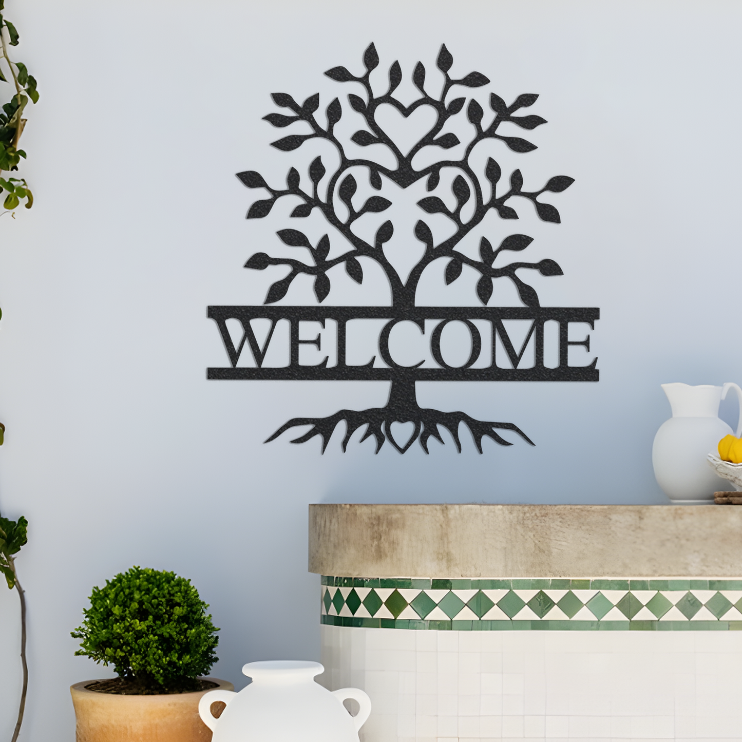 Family Name Sign Metal Last Name Sign for Home Decor Wall Art Personalized Metal Sign Custom Signs Metal Wall Art Tree Wall Decor Metal