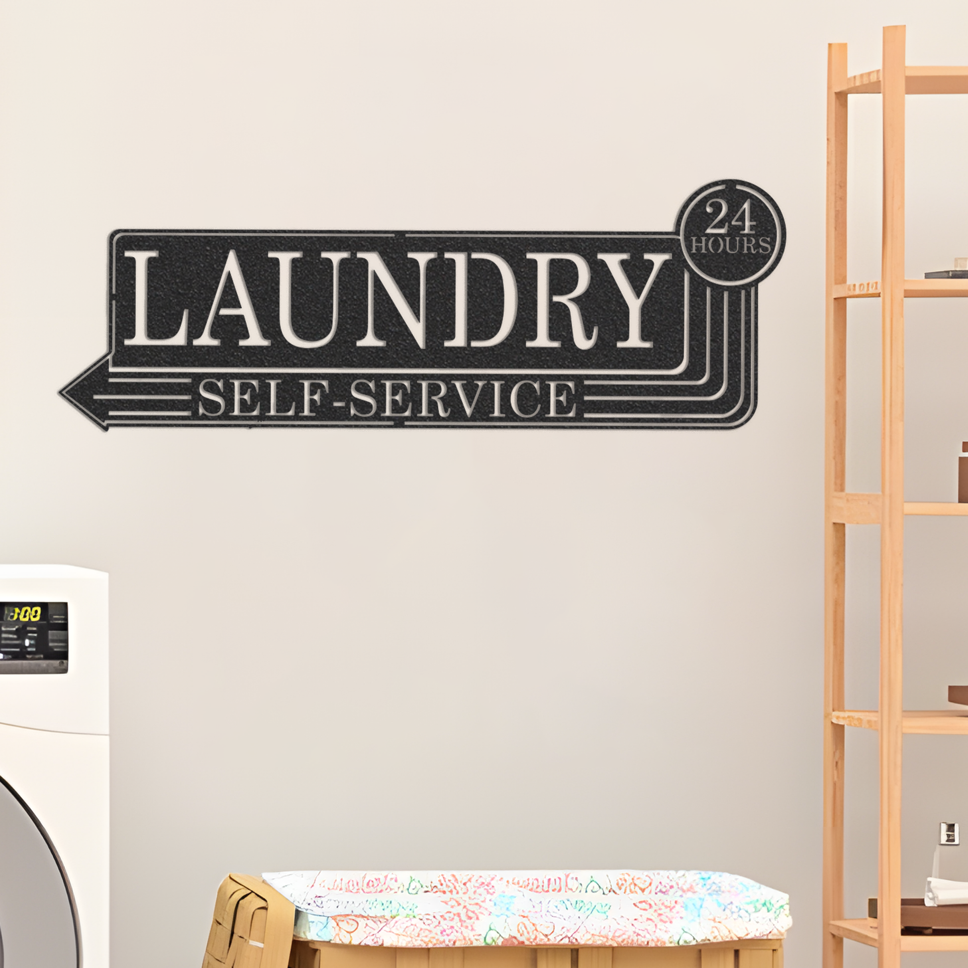 Laundry Metal Wall Art / Laundry Wall Decor / Metal Wall Decor / Home Decor / Laundry Home Decor / Self Service Laundry Wall Art
