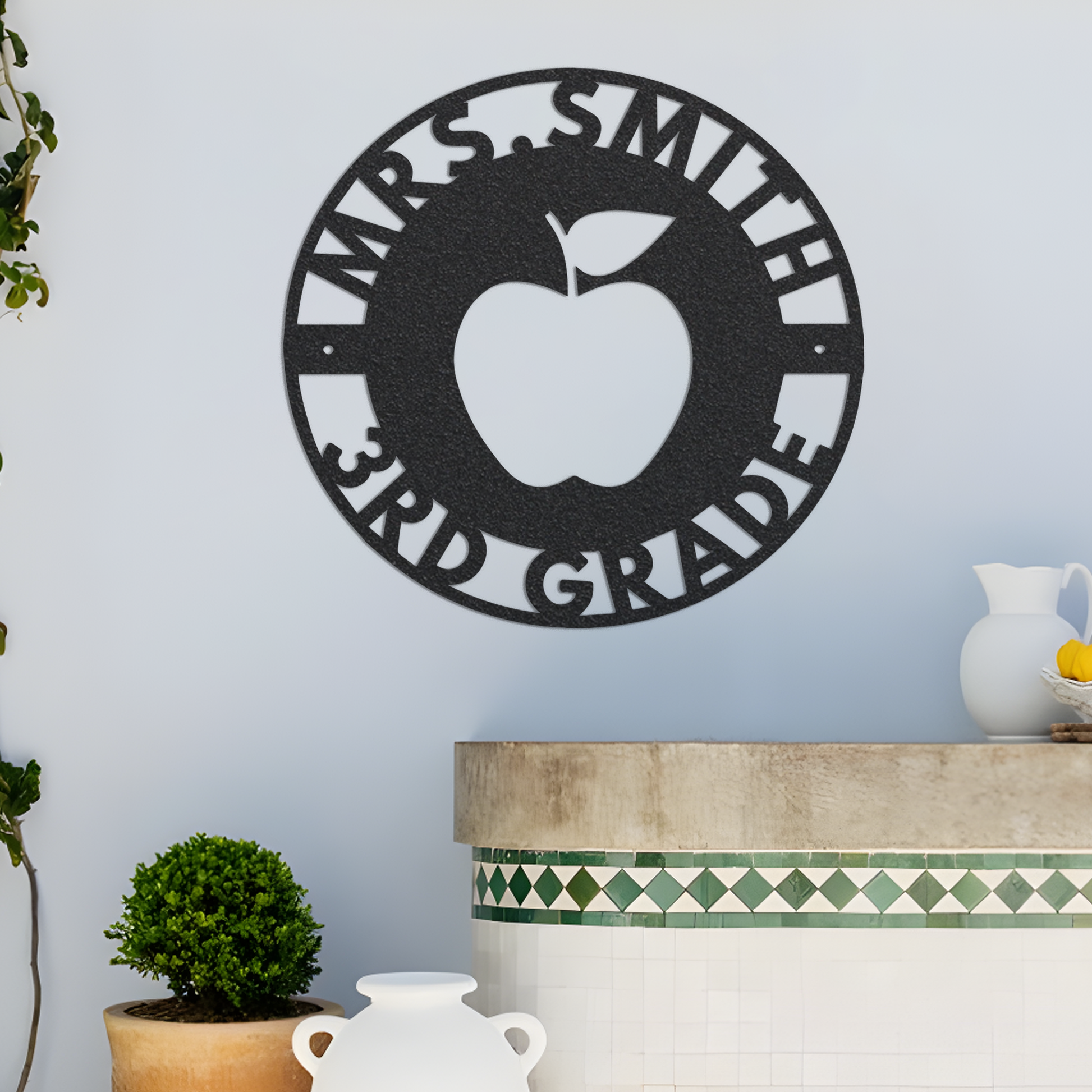 Personalized Classroom Sign, Teacher Name Sign for Door, Metal Sign for Classroom, Personalized Teacher Sign,Teacher Gifts,Teacher Name Sign