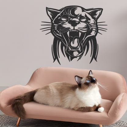 Metal Panther Sign, Metal Animal Sign, Housewarming Gift, Wedding Gift, Metal Sign, Metal Gift, Home Decor, Panther Mascot Accessories