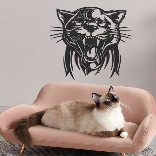 Metal Panther Sign, Metal Animal Sign, Housewarming Gift, Wedding Gift, Metal Sign, Metal Gift, Home Decor, Panther Mascot Accessories