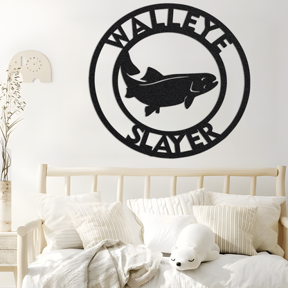Personalized Fishing Sign / Fishing Sign / Home Decor Fishing Sign / Metal Home Decor / Steel Metal Art / Custom Fishing Wall Art