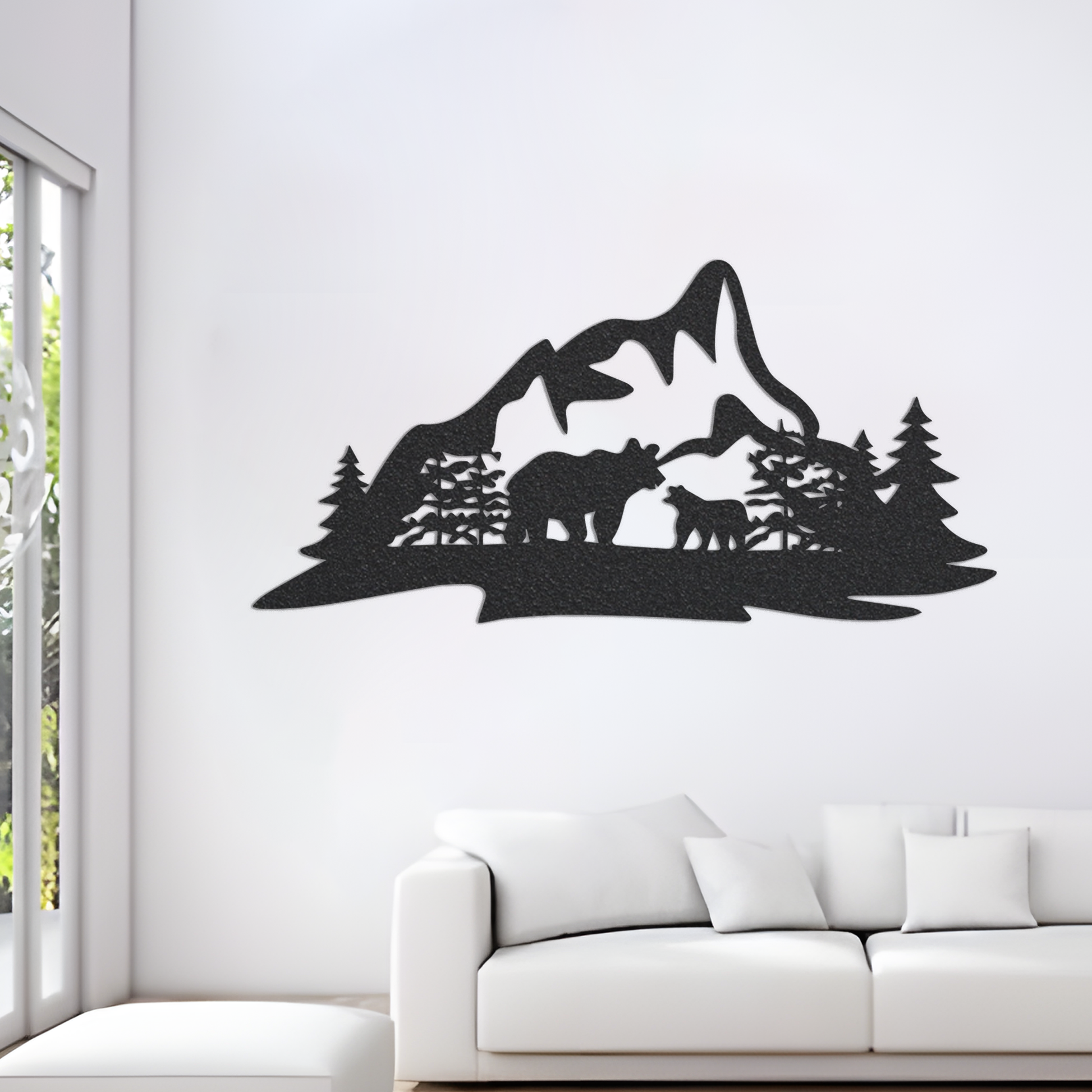 Mountain Metal Home Decor / Bear Mountain Wall Art / Mountain Bear Metal Wall Art / Metal Wall Art / Wall Art / Metal Wall Decor