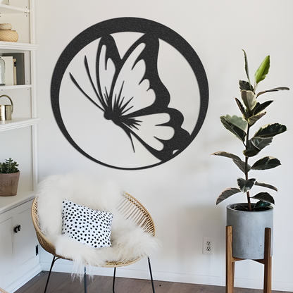 Metal Butterfly Sign, Butterfly Metal Sign, Metal Sign, Housewarming Gift, Home Decor, Backyard Sign, Wedding Gift, Metal Gift