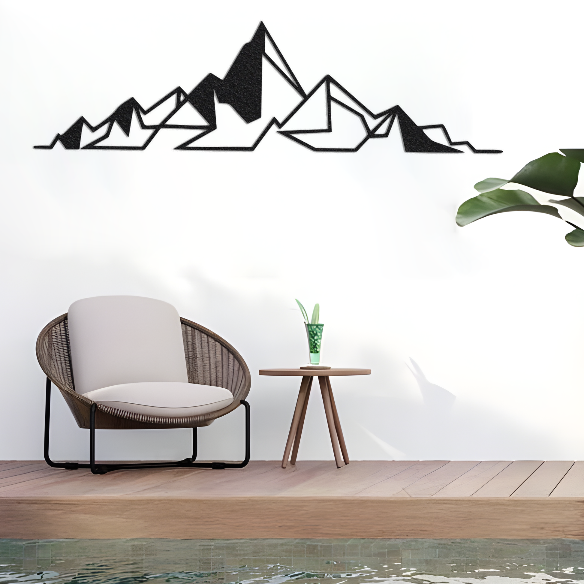 Geometric Mountain Metal Home Decor / Mountain Deer Wall Art / Mountain Metal Wall Art / Metal Wall Art / Wall Art / Metal Wall Decor