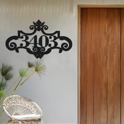 Fancy House Address Plaque / House Address Numbers Sign / Address Sign / Metal Address Sign / Metal House Numbers