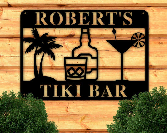 Personalized Metal Bar Sign, Custom Metal Sign Outdoor, Man Cave Signs Metal, Metal Signs Personalized Kitchen, Outdoor Kitchen Sign