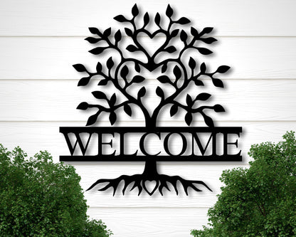 Family Name Sign Metal Last Name Sign for Home Decor Wall Art Personalized Metal Sign Custom Signs Metal Wall Art Tree Wall Decor Metal