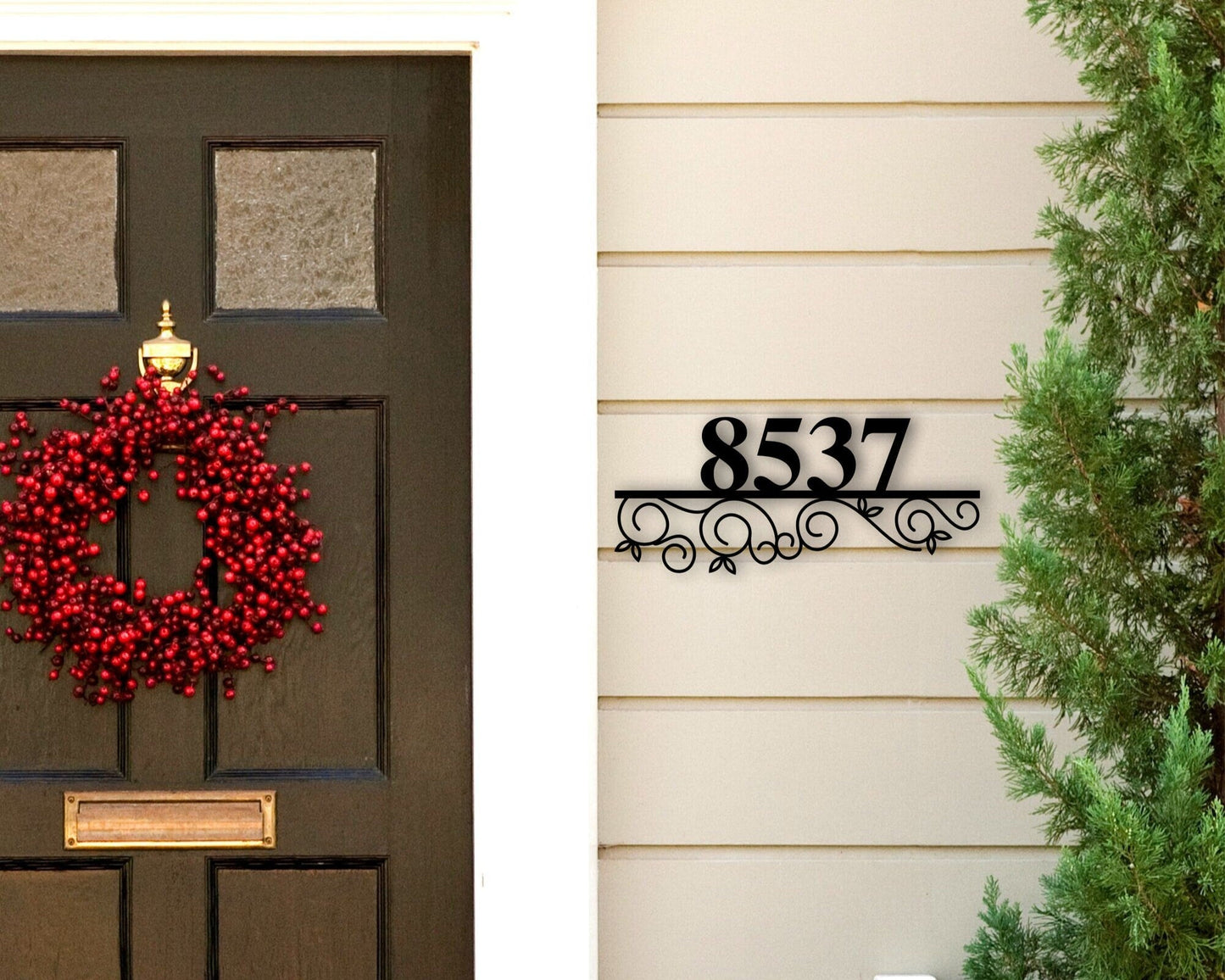 Metal Address Plaque for House, Address Number, Metal Address Sign, House Numbers, Address Sign Metal, Front Porch Address Sign Metal Plaque