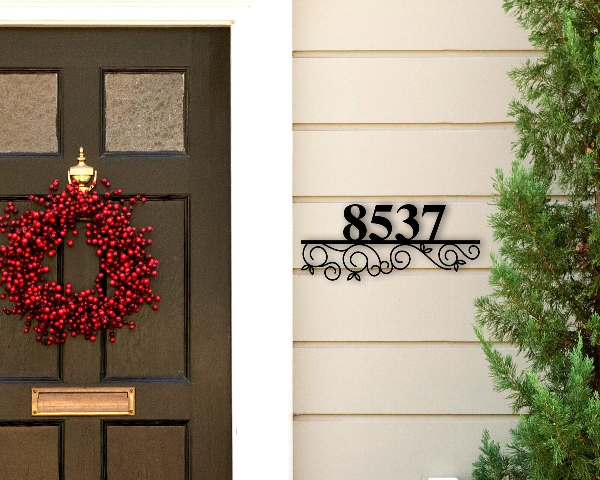 Metal Address Plaque for House, Address Number, Metal Address Sign, House Numbers, Address Sign Metal, Front Porch Address Sign Metal Plaque