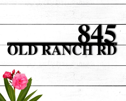 Custom Metal Address Sign, Custom Street Address Sign, Address Sign, Address Plaque, Metal House Numbers, Housewarming Gifts, Street Name
