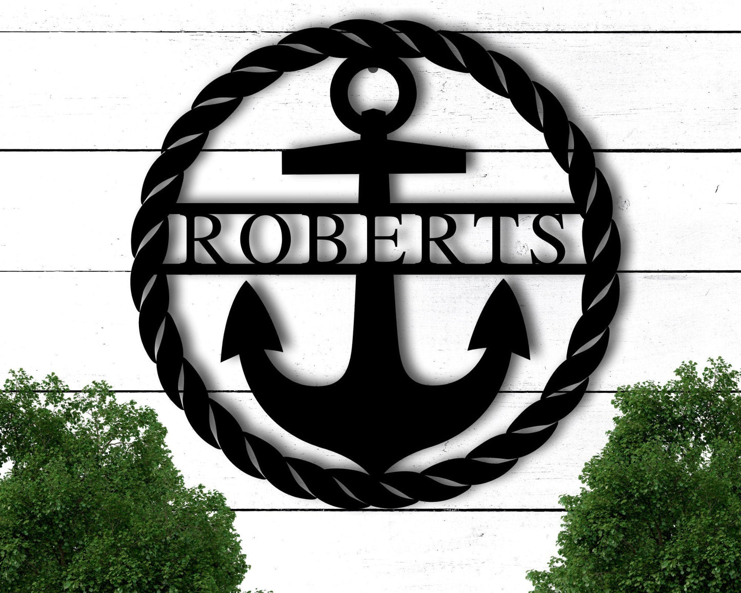 Personalized Metal Anchor Sign, Beach House Sign Personalized, Anchor Wall Decor, Family Name Metal Sign, Last Name Sign, Front Porch Sign