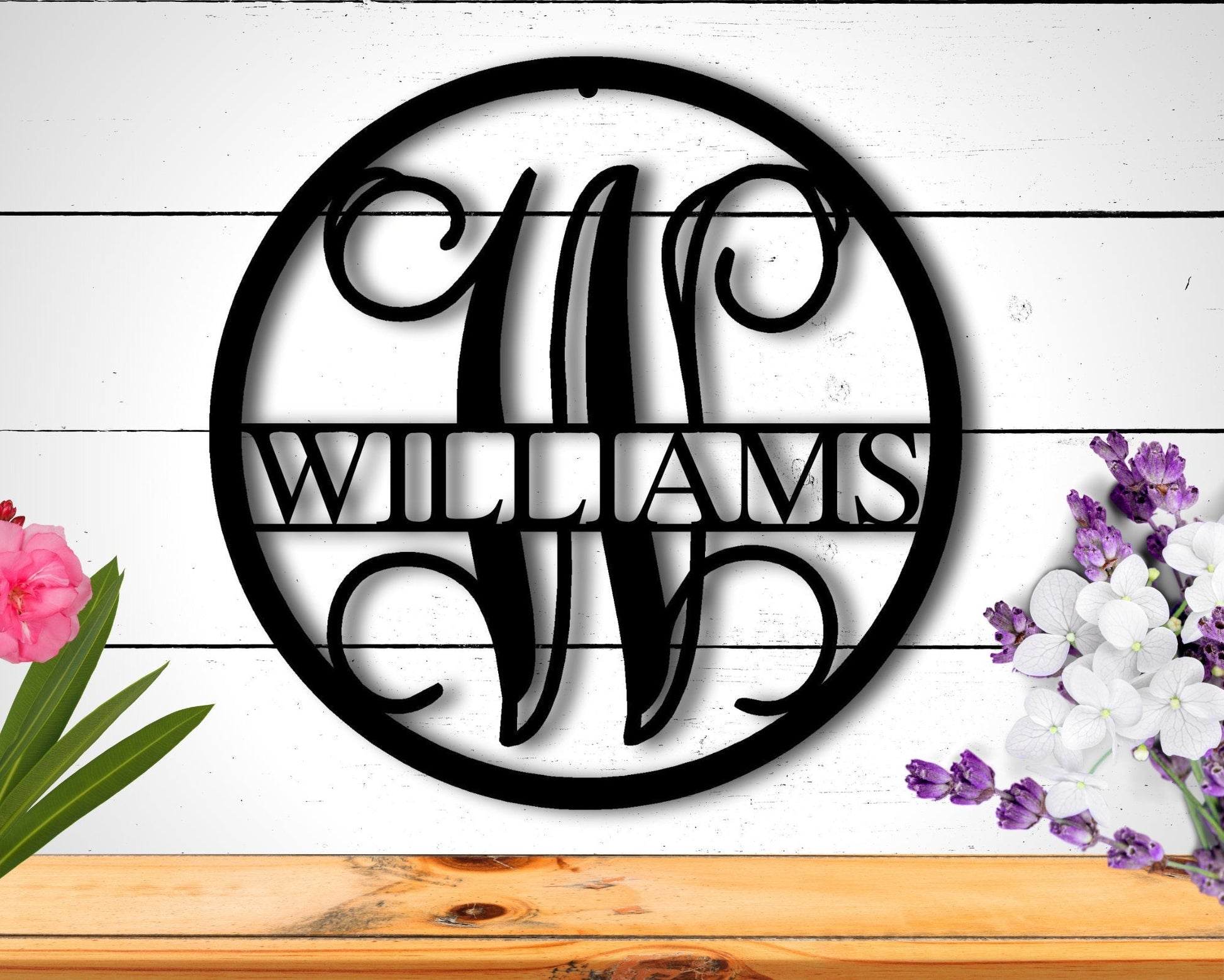 Personalized Door Hanger Last Name Sign, Metal Door Sign, Custom Family Name Sign, Metal Signs for Home, Housewarming Gifts, Monogram Sign