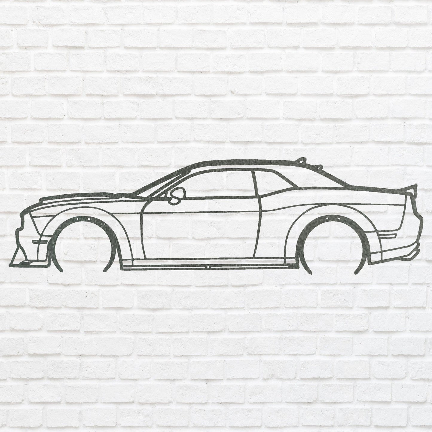 Metal Car Sign, Metal Wall Sign, Geometric Art For House Warming Gift, Laser Cut Metal Sign