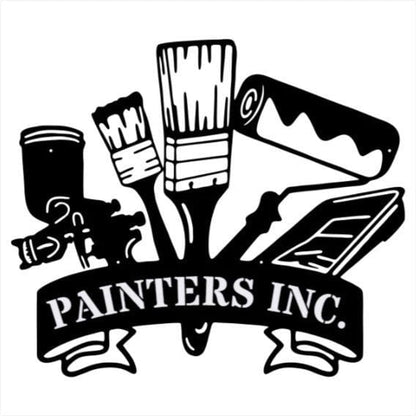 Painter Sign Metal Wall Art, Geometric Metal Name Sign, Laser Cut Metal Sign Shop Decor, Workshop Sign Outdoor Wall Art, Gift For Painter