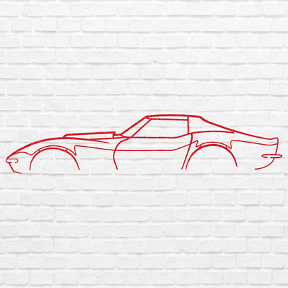 Metal Wall Art, Laser Cut Metal Sign For Garage Decor, Corvette Car Sign For Housewarming Gift, Automotive Decor