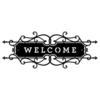 Welcome Metal Wall Art, Laser Cut Metal Welcome Sign, Outdoor Welcome Door Hanger, Front Door Sign, Metal Sign Farmhouse Wall Decor