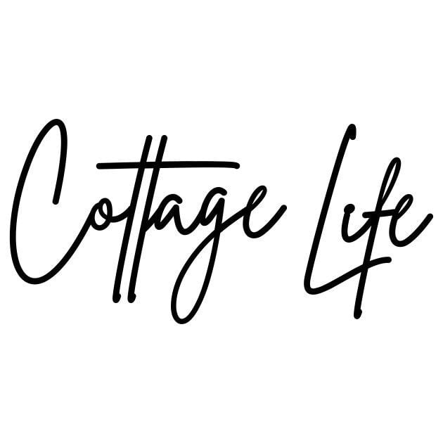 Cottage Life Metal Wall Sign, Laser Cut Metal Word Art, Outdoor Metal Sign, Metal Lake Sign Wall Hanging, Metal Wall Letters