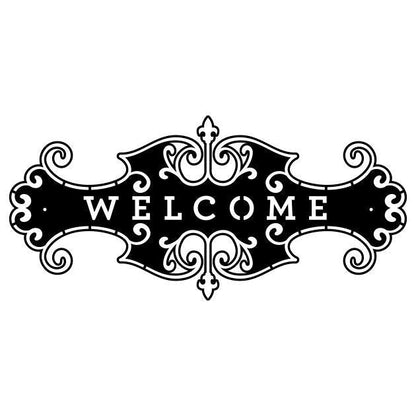 Welcome Sign Wall Art, Outdoor Metal Welcome Sign, Welcome Door Hanger Door Hanger, Laser Cut Black Metal Wall Art, Welcome Our Home decor