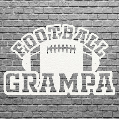 Sports Wall Art, Football Grampa Metal Wall Art, 3d Metal Football Wall Art, Sport Lover Metal Art, Football Home Decor