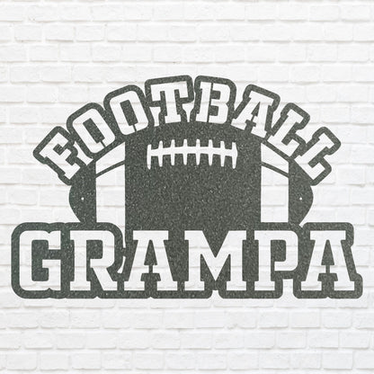 Sports Wall Art, Football Grampa Metal Wall Art, 3d Metal Football Wall Art, Sport Lover Metal Art, Football Home Decor