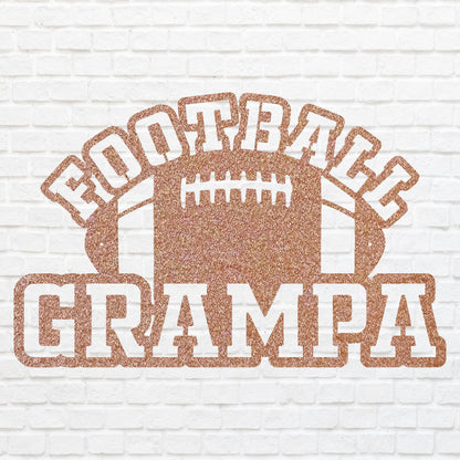 Sports Wall Art, Football Grampa Metal Wall Art, 3d Metal Football Wall Art, Sport Lover Metal Art, Football Home Decor